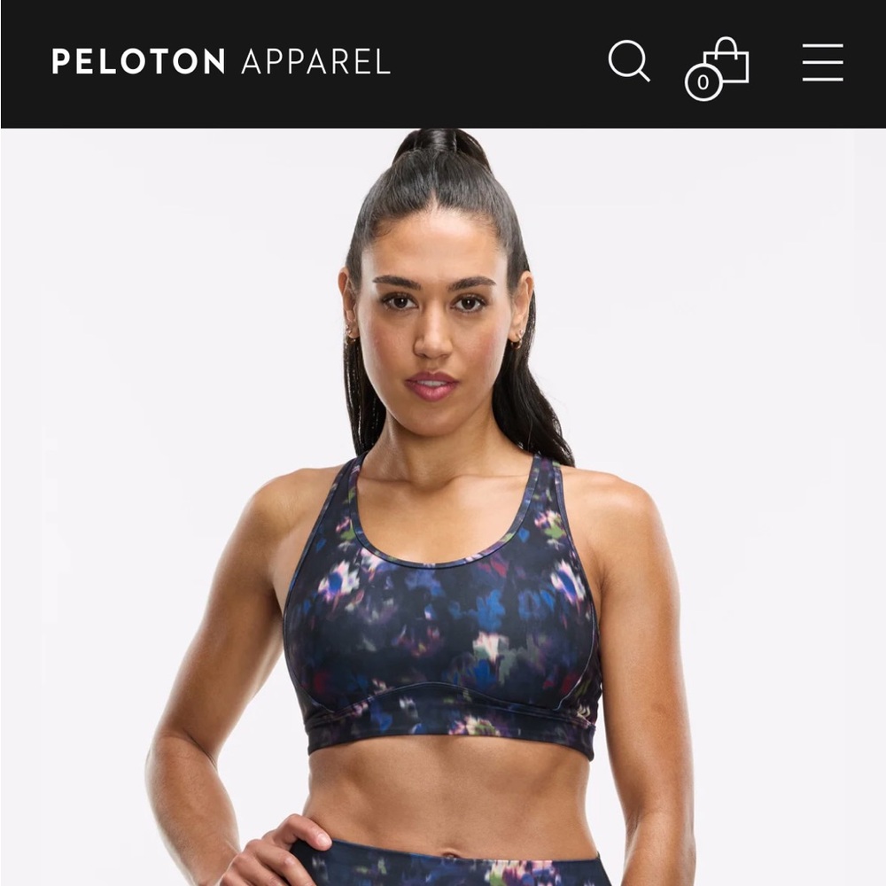 Peloton Cadent Floral Racerback Sports Bra NWT